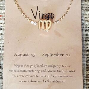 𝅺VIRGO Constellation charm Zodiac necklace